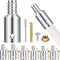 6 Pcs Threaded Tip Replacement Threaded Tip Repair Kit Pole Handle Replacement Extension Pole Adapter Tips for Metal Broom(0.8 Inch, 0.87 Inch, 1 ...