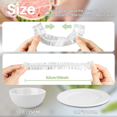 100 Bowl Covers Bread Proofing - Large Plastic Wrap for Food Sourdough Bread Baking Bread Rising Elastic Reusable Plate Covers Outdoor Food Fresh ...