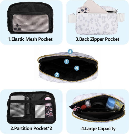 Fanny Pack Crossbody Bag for Women and Men, Belt Bag for Hiking Bum Bag with Adjustable Strap, Waist pack for Running Workout Sports Travel...
