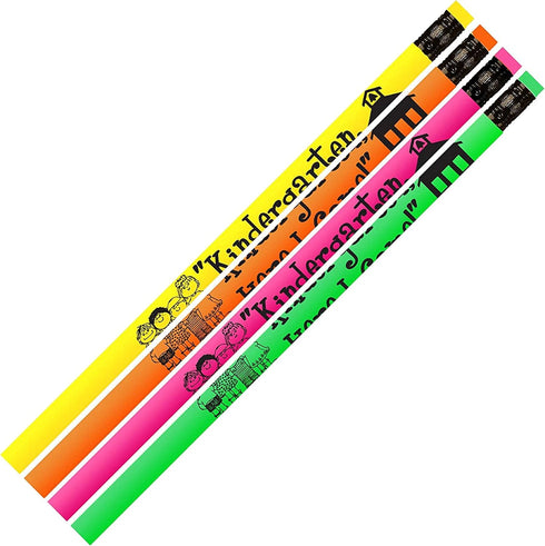 Kindergarten, Here I Come Pencils! Neon Kindergartener Pencils - 36 Qty Package - Express Pencils™...