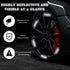 20PCS Reflective Car Wheel Decorative Stripe Stickers, Anti-Scratch Night Safety Warning Sticker, Fluorescent Auto Tire Rims Decal, Universal Vehi...