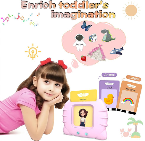Talking Flash Cards for Toddlers 2-4 Years Speech Therapy Toys, Pocket Speech for Toddlers Learning Toys, Toddler Educational Preschool Toys Gifts...