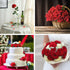 JUSTOYOU 10Pcs Artificial Roses Flowers, Realistic Blossom Roses, Real Touch Silk Rose, Single Fake Flower Long Stem Bouquets for Home Wedding Par...