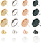UNICRAFTALE 48 Sets 4 Colors 8/10/12mm Hypoallergenic Earring Bezel with Cabochons Stainless Steel Stud Earring with Earring Backs Earring Bezel T...