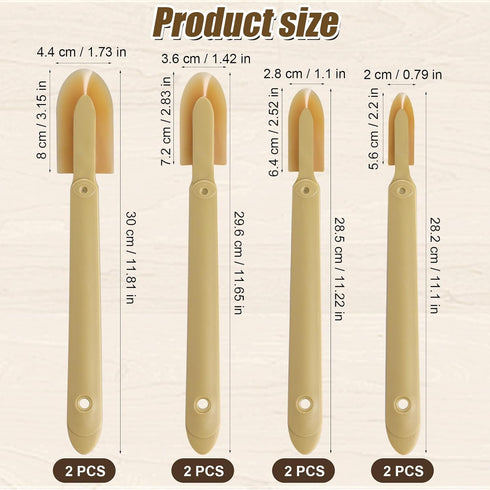 8pcs Rubber Caulking Tool, Reusable Sealant Spatula Spreader 4 Sizes Silicone Caulk Finishing Set Tool Multifunctional Caulking Remover/Smoothing ...