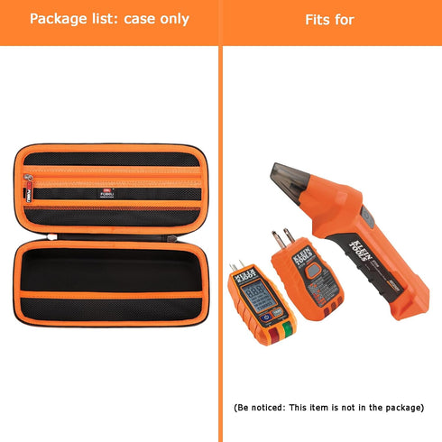 Hard Carrying Case for Klein Tools ET310 AC Circuit Breaker Finder & 80041 Outlet Repair Tool Kit & RT250 GFCI Outlet Tester, Electrical Tools Sto...
