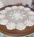 Hetao 100% Cotton Handmade Crochet Round Tablecloth Doilies Lace Table Covers,White, 24 Inch...