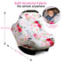 Rquite All-in-1 Car Seat Cover Baby, Carseat Covers for Girl Boy, Stretchy Soft Infant Car Seat Cover, Multi-use Baby Carrier Cover, Car Seat Cano...