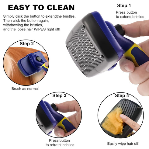Pet Grooming Brush, Double Sided Undercoat Rake for Dogs & Cats, Professional Deshedding Brush and Dematting Tool, Safe and Effective Removing Kno...