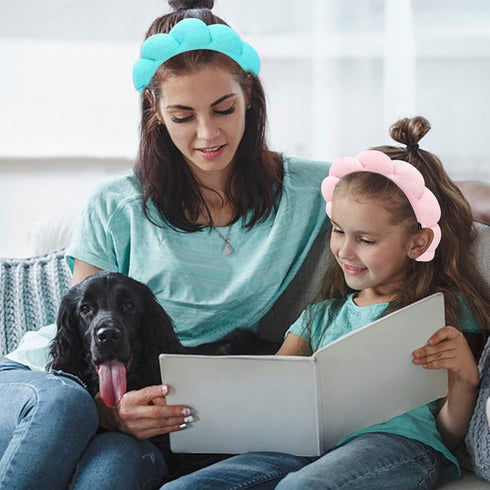 Spa Headband for Women Sponge Terry Towel Cloth Fabric Head Band for Skincare Face Washing Makeup Removal Shower Hair Accessories (Pink 1pc)...