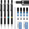 YISAN Mechanical Pencil Set 0.3 & 0.5 & 0.7 & 0.9mm,Automatic Pencil,Lead Pencils 4 PCS with Erases and Lead Refills for School Writing,Skeching,D...