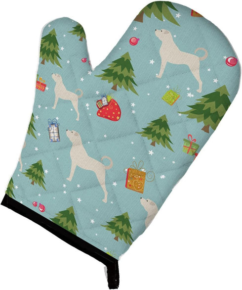 Caroline's Treasures BB4901OVMT Christmas Anatolian Shepherd Oven Mitt Heat Resistant Thick Oven Mitt for Hot Pans and Oven, Kitchen Mitt Protect ...