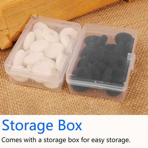 EKIND 24 PCS Sponge Soft Earbuds Cover Pads Replacement for Earphone MP3 MP4 Stereo Headsets Protective Accessories Cap (Black)...