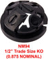 iMBAPrice NM94-100 (100-Pack) Plastic Black Button Push-in NM Cable Romex Connector, 3/8 Trade Size, Fits 1/2-Inch Knock Outs, Black...