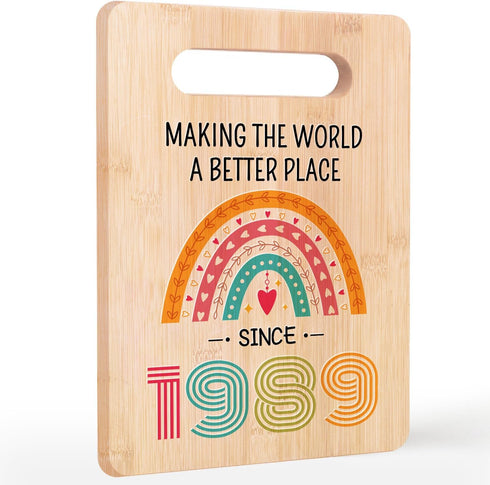 35th Birthday Gifts for Women Men,35 Year old Birthday Present,1989 Cutting Board, Back In 1989 Cutting Board,35th Birthday Decorations,Best Gifts...