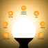 Vanity Light Bulbs for Bathroom, G25 LED Globe Light Bulb 100 Watt Equivalent, 3000K Warm White LED Bulbs E26 Medium Base for Mirror Makeup Chande...
