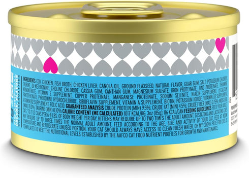 I AND LOVE AND YOU Wet Cat Food - Oh My Cod Pâté - Cod Recipe, Grain Free, Filler Free, 3oz Pack of 4 Cans...
