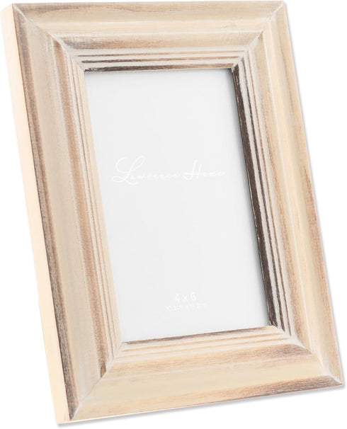 Lawrence Frames 4x6 White Wash Maple Picture Frame, Natual...