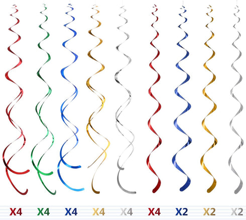 Western Party Decorations Pack Hanging Swirls Foil Swirls Party Ceiling Decorations Western Cowboy Theme Party Barnyard Theme Birthday Baby Shower...