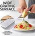 Zulay Kitchen Professional Cheese Grater Stainless Steel - Durable Rust-Proof Metal Lemon Zester Grater With Handle - Flat Handheld Grater For Che...