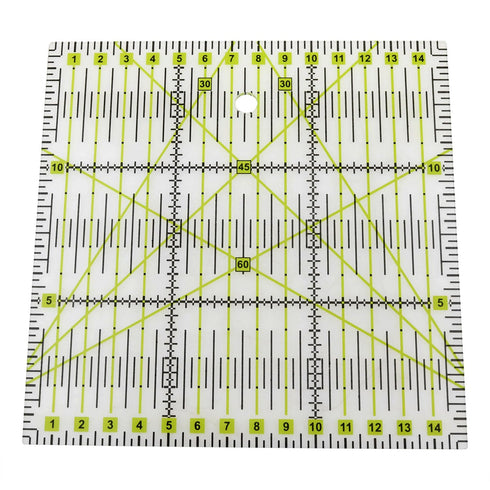 6X 6-inch Quilting Ruler Square Non-Slip Acrylic Quilting Ruler Suitable for Quilting, Sewing and DIY Craft Fabric Cutting Ruler -1PCS...