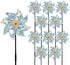 Sparkly Reflective Pinwheels Holographic Spinners Whirl Pin Wheel with Stakes Scare Birds Away for Yard Garden Patio Lawn Farm Decor Kids' Toy (Si...