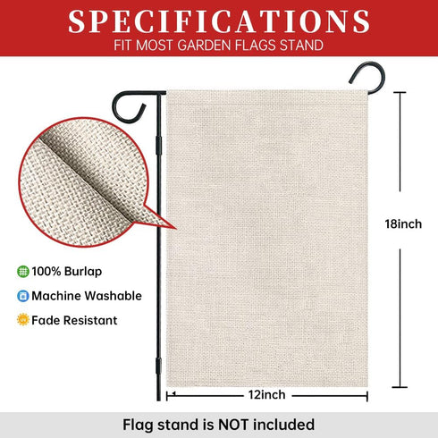 Happy Birthday Garden Flags 12" x 18" Gift Party Small Yard Signs Vertical Double Sided Readable Burlap Welcome Birthday Hat House Flags Poster Pa...