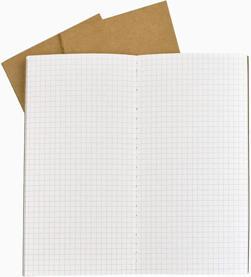 RICCO BELLO Graph Grid Travelers Journal Refill, 8.25 x 4.25 inches (Set of 3)...