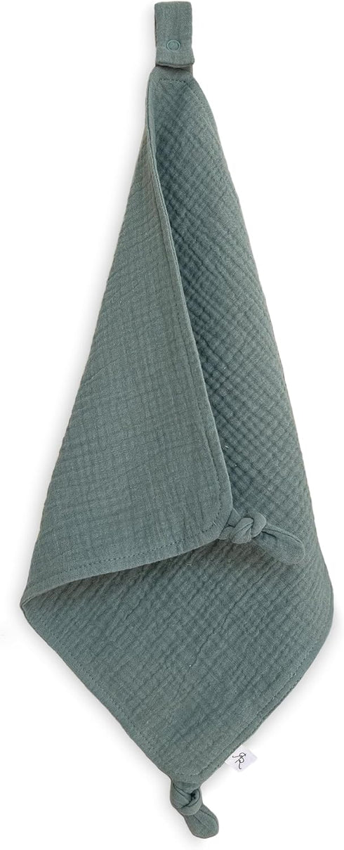 Ryan & Rose Cutie Lovey - Soft 100% Organic Cotton Muslin with Attachable Snap Closure - Loveys for Babies Newborn Baby Lovey Security Blankets fo...