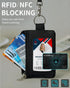 Minimalist Wallet For Mens Womens, Keychain RFID Blocking Zipper Small Wallet with ID Window 2 Lanyards,Water Resistant Travel Cash Card Coin Case...