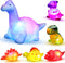 6 Packs Light-Up Floating dinosaur bath Toys set, for Baby Toddler nephew in birthday Christmas Easter , great water Bathtub shower Pool bath toy ...