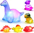 6 Packs Light-Up Floating dinosaur bath Toys set, for Baby Toddler nephew in birthday Christmas Easter , great water Bathtub shower Pool bath toy ...
