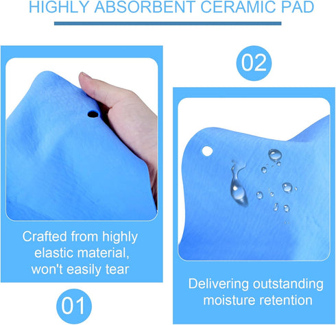 12 inch BatMate for Pottery and Ceramics, LEOLIO Upgraded Round Clay Throwing Cloth for Making Pottery Ceramics, Pottery Machine Accessories (Blue...