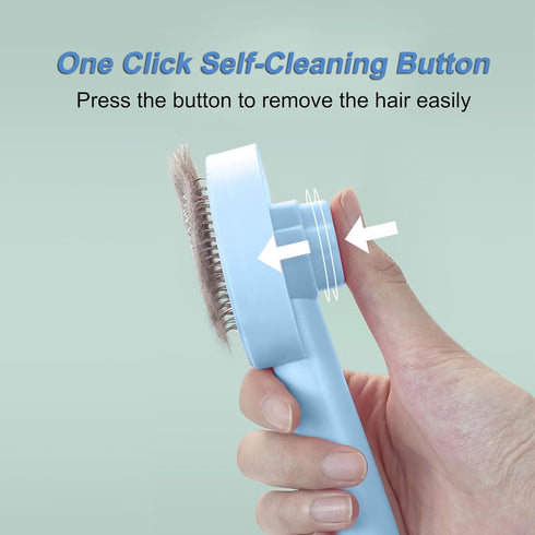 Cat Brush for Shedding,Pet Grooming Self Cleaning Slicker Brush,Removes Mats,Tangles and Loose Hair,Shedding Brush for Short or Long Haired Cats D...