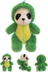 Cute Stuffed Panda Animal Cosplay as Pink Dinosaur Plush Toys Soft Panda Toy in Dinosaur Costume Panda Plushies Toys Stuffed Animals for Kids 12 I...