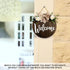 MayAvenue Welcome Wreaths Decor Sign Front Door, Round Wood Hanging Sign with Ribbon Bow and Artificial Green Leaves, Farmhouse Porch Decorations ...