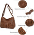 Women Crossbody Handbags Waterproof Shoulder Bag Ladies Soft Leather Purse Satchel Multi Pocket Messenger Bag...