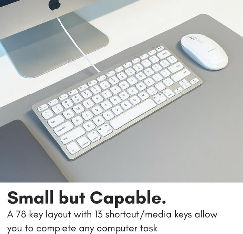 Macally Small USB C Keyboard - Plug & Play Compatible Wired Apple Keyboard for Mac mini, MacBook Pro/Air, iMac, iPad, Windows, Chromebook with USB...