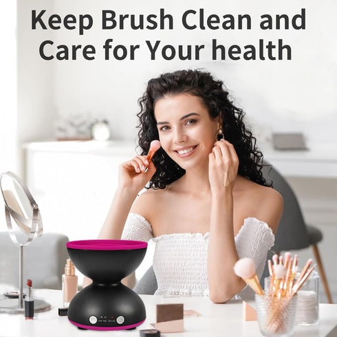 Makeup Brush Cleaner Machine, Electric Makeup Brush Cleaner, 1200mAh USB Rechargeable Portable Automatic Make Up Brush Cleaner Cleanser Machine, f...