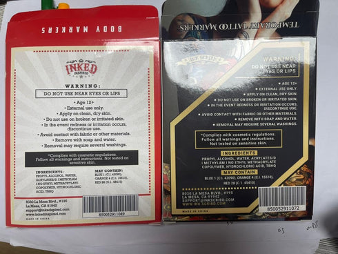 Temporary Tattoo Markers For Skin - Temporary Tattoo Pens With Stencils - Skin and Body Markers - Better Than Henna Tattoo Kit - Dual-Tip Ink Set ...