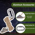 Hikeman 4 Pack Camping Rope with Locking Carabiner Clip,4mm Reflective Guy Lines with Triangular Guyline Adjuster Tensioner,Nylon Cord for Tent Ta...