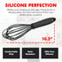 Chef Craft Premium Silicone Wire Cooking Whisk, 10.5 inch, Black...