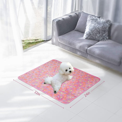 Comsmart Dog Blankets for Dog and Cat, Cute Paw Print Dog Bed Blanket, Soft Warm Fleece Throw Pet Blanket for Small Medium Large Dog, Puppy, Kitte...