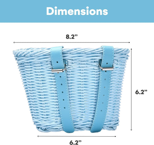 Steady Doggie Bike Basket - Front Bike Baskets - Bicycle Basket - Easy Installation - Hand-Woven Polypropylene - Durable and Anti-Fade - UV Protec...