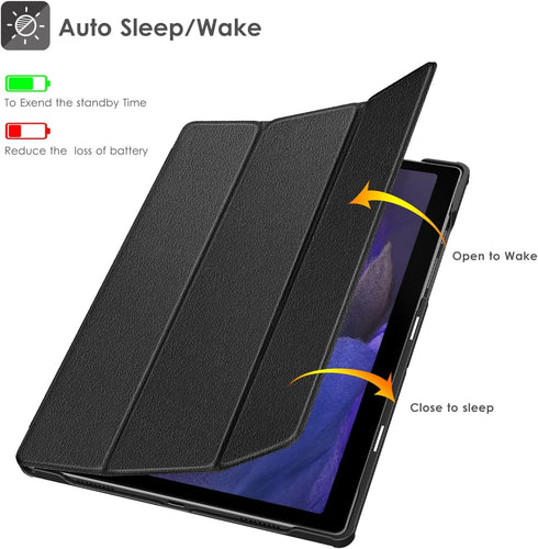 DTTO Case for Samsung Galaxy Tab A8 10.5 inch 2022, Premium PU Leather Tri-Fold Stand Cover with Hard Shell for Galaxy Tab A8 [Auto Wake/Sleep, Ul...