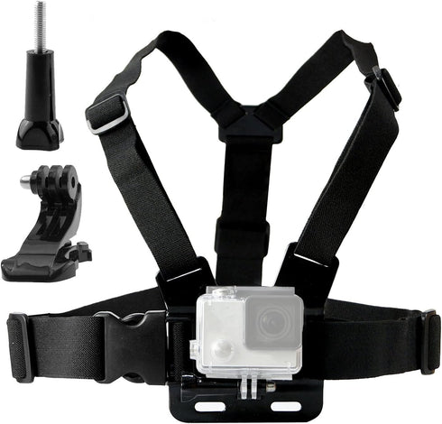 Chest Harness Mount Adjustable Chest Strap Belt with J Hook Compatible with Gopro Hero 12 11 10 9 8 7 /AKASO/Dragon Touch/Vemont/Remali Capature C...