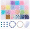 Enjoymade Transparent Color Glass Beads Bracelet Making Kit, Lovely Cute Bracelet Necklace Jewelry Making Kit, DIY Bulk Acrylic Gradient Bubble Be...