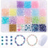 Enjoymade Transparent Color Glass Beads Bracelet Making Kit, Lovely Cute Bracelet Necklace Jewelry Making Kit, DIY Bulk Acrylic Gradient Bubble Be...