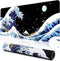 Gaming Laptop Mouse Pad,Sea Wave Big Mice Pads PC Keyboard Waterproof and Non-Slip 31.5 x 11.8inches 3mm Thick XL,XXL Rubber Table Mat, Kanagawa S...
