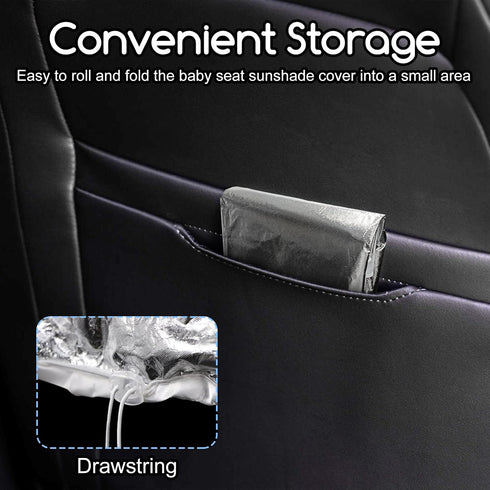 Baby Car Seat Sun Shade Cover,Toddler Car Seat Cooler Car Seat Heat Protector with Draw String,Block Sunlight & UV Ray Keeps Baby Seat at A Cool T...